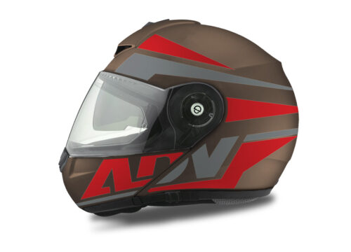 HEL 3087 Schuberth C3 Pro Helmet Metal Matte Vivo ADV Red Grey Stickers Kit 01