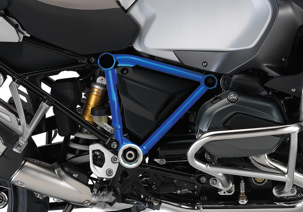 BFS 3021 BMW GS LC Adventure 2014 Alpine White Pyramid Frame Wrap Cobalt Blue 02