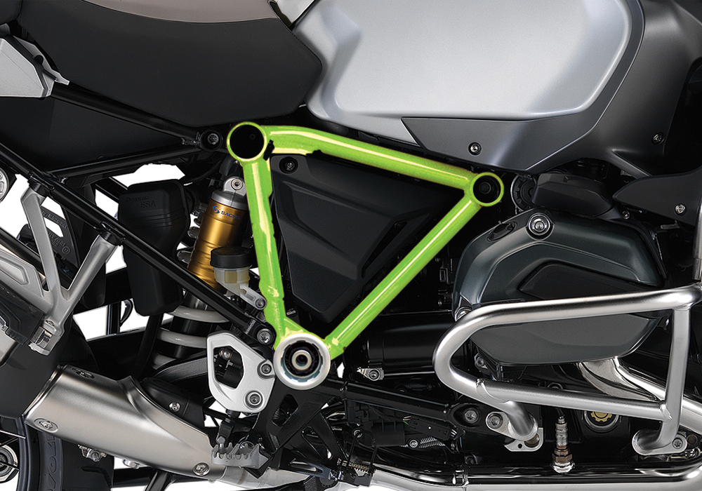 BFS 3021 BMW GS LC Adventure 2014 Alpine White Pyramid Frame Wrap Toxic Green 02