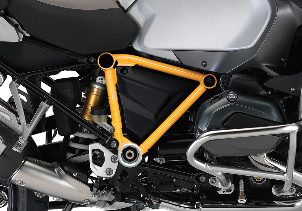 BFS 3021 BMW GS LC Adventure 2014 Alpine White Pyramid Frame Wrap Yellow 02