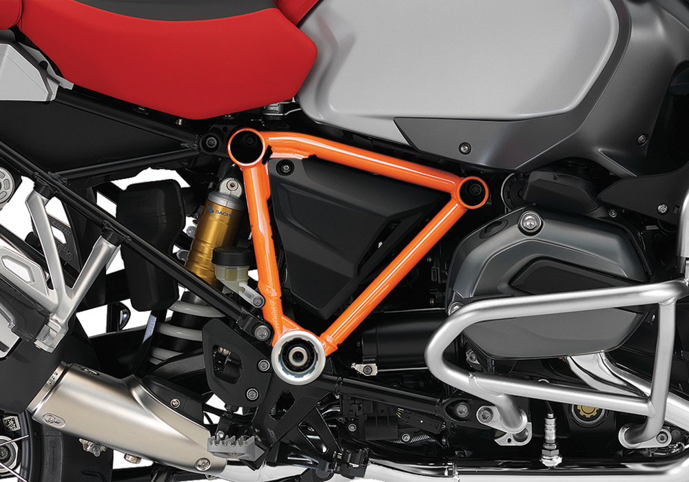 BFS 3092 BMW GS LC Adventure 2014 Racing Red Pyramid Frame Wrap Orange 02