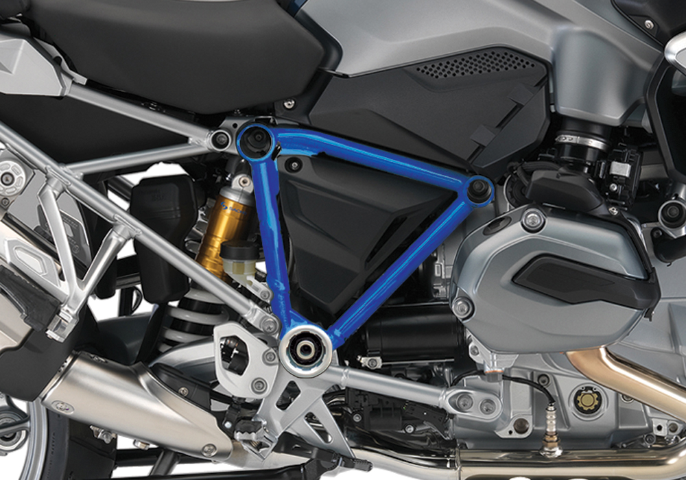 BFS 3098 BMW GS LC 2013 2016 Frozen Dark Blue Pyramid Frame Wrap Cobalt Blue 02