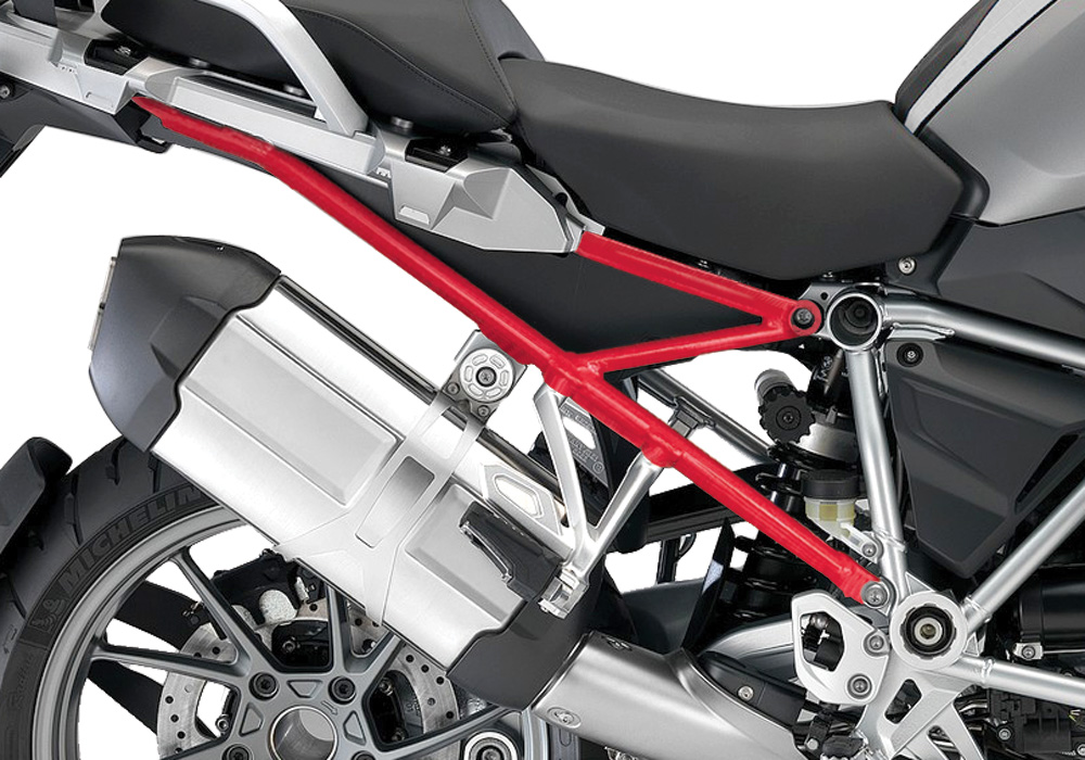 BFS 3103 BMW R1200GS LC 2013 2016 Alpine White Subframe Wrap Red 02