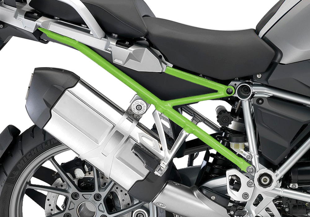 BFS 3103 BMW R1200GS LC 2013 2016 Alpine White Subframe Wrap Toxic Green 02