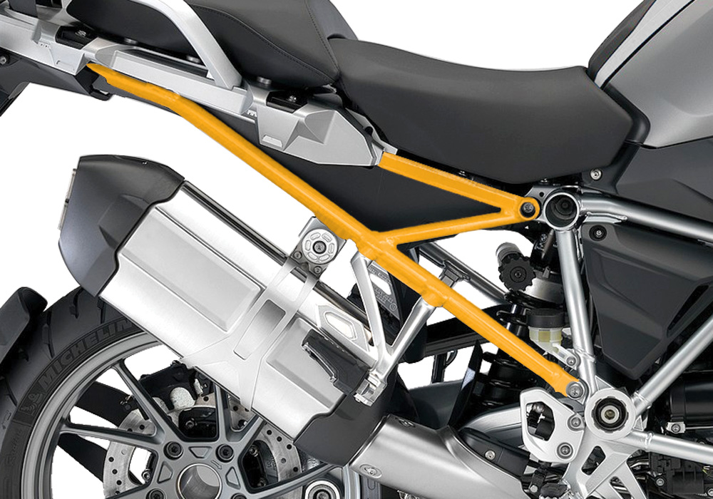 BFS 3103 BMW R1200GS LC 2013 2016 Alpine White Subframe Wrap Yellow 02