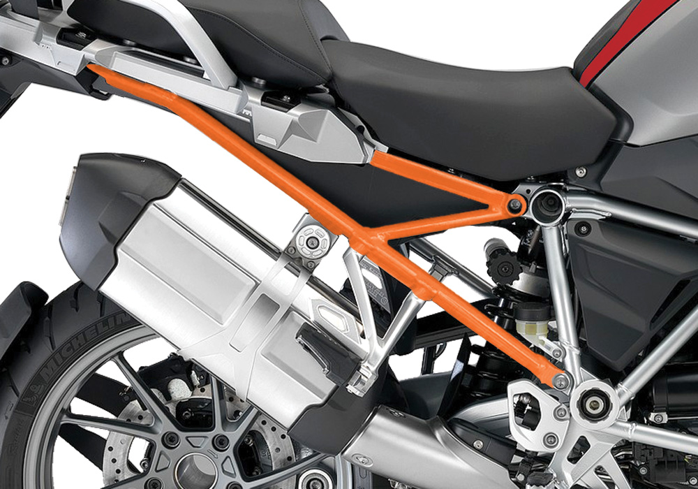 BFS 3105 BMW R1200GS LC 2013 2016 Racing Red Subframe Wrap Orange 02