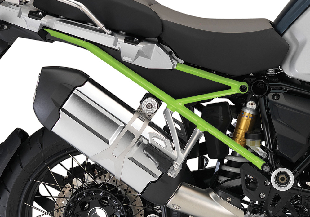 BFS 3115 BMW GS LC Adventure 2014 Ocean Blue Metallic Matte Subframe Wrap Toxic Green 02