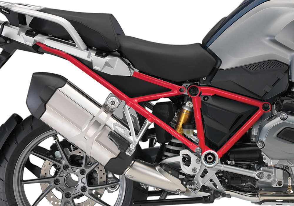 BFS 3124 BMW R1200GS LC 2013 2016 Frozen Dark Blue GS Frame Wrap Red 02