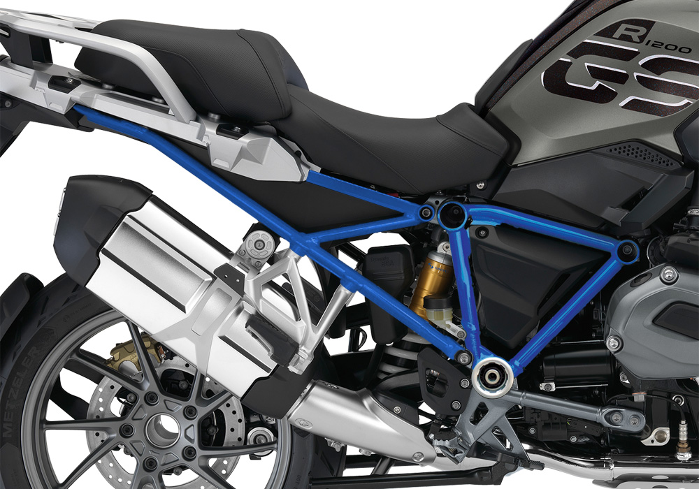 BFS 3128 BMW R1200GS LC 2017 Style Exclusive GS Frame Wrap Cobalt Blue 02