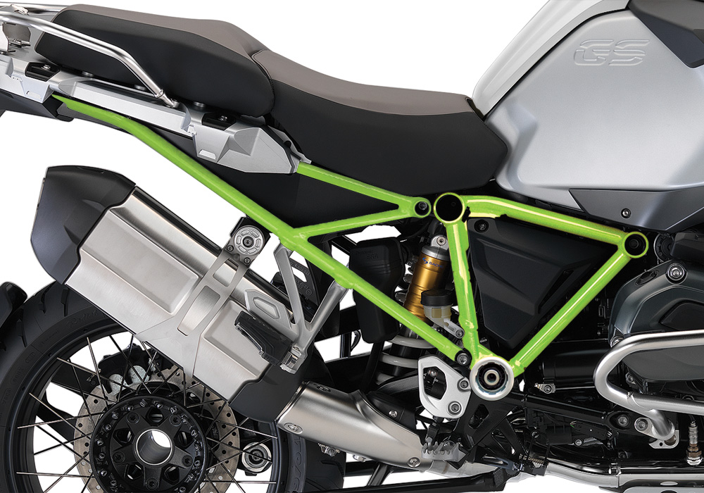 BFS 3129 BMW GS LC Adventure 2014 Alpine White GS Frame Wrap Toxic Green 02