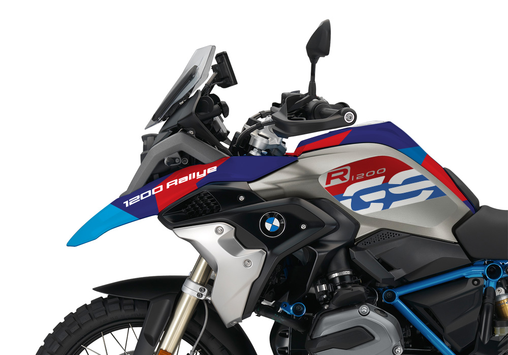 BKIT 3141 BMW R1200GS LC 2017 Lupine Blue Metallic Rallye M90 Red Blue Camo Left 03