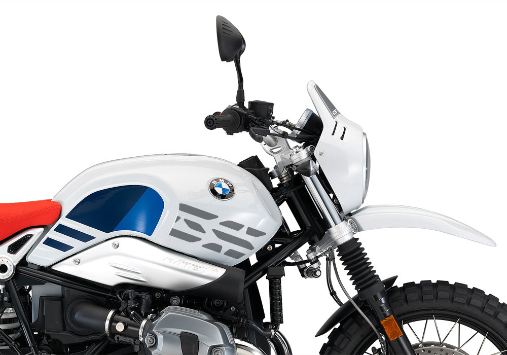 BKIT 3142 BMW RnineT Urban GS Side Tank and Front Fender GS Stickers Kit Silver Dark 02 1
