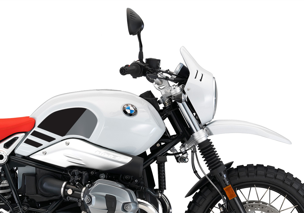 BKIT 3148 BMW RnineT Urban GS Side Tank Replica Black Grey Stickers Kit 02