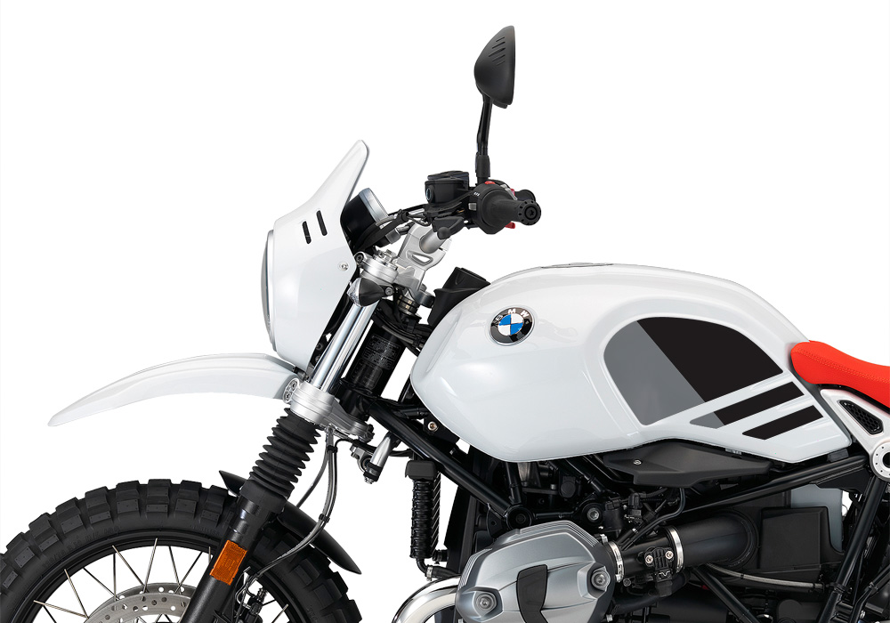 BKIT 3148 BMW RnineT Urban GS Side Tank Replica Black Grey Stickers Kit 04