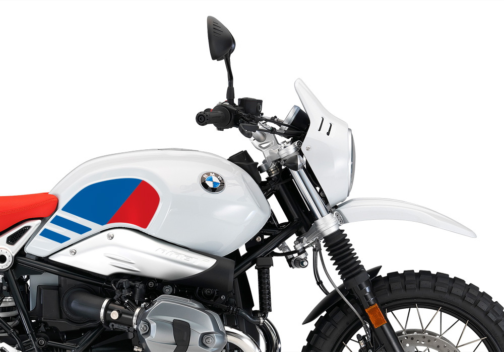 BKIT 3150 BMW RnineT Urban GS Side Tank Replica Red Blue Stickers Kit 02
