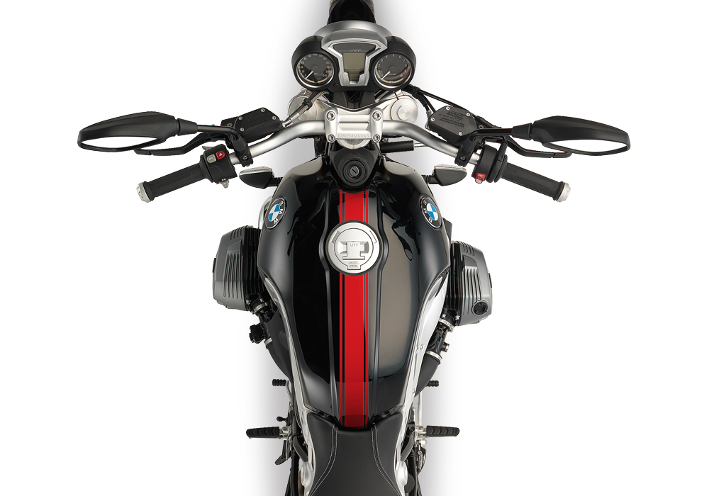 BKIT 3157 BMW RnineT Top Tank Triple Line Stickers Kit Red 02
