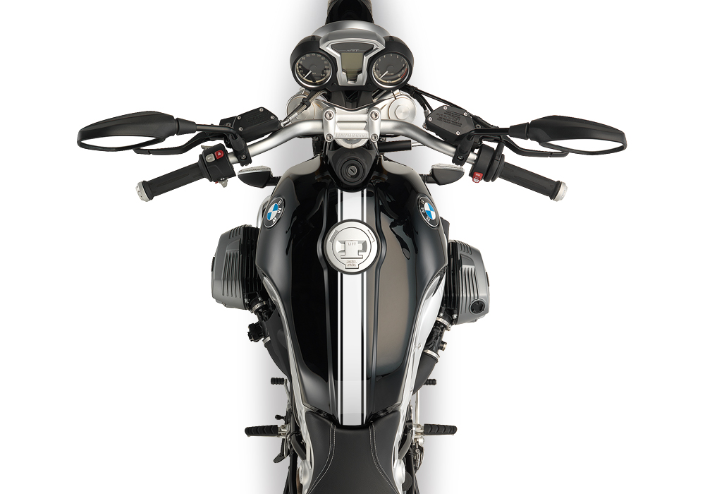 BKIT 3157 BMW RnineT Top Tank Triple Line Stickers Kit White 02