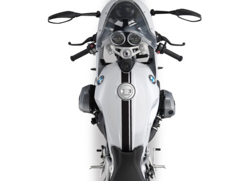 BKIT 3160 BMW RnineT Racer Top Tank Double Line Stickers Kit Black 02