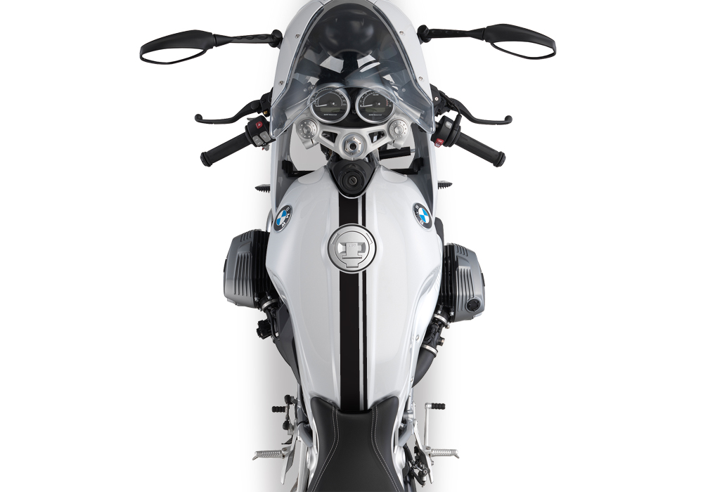 BKIT 3160 BMW RnineT Racer Top Tank Double Line Stickers Kit Black 02