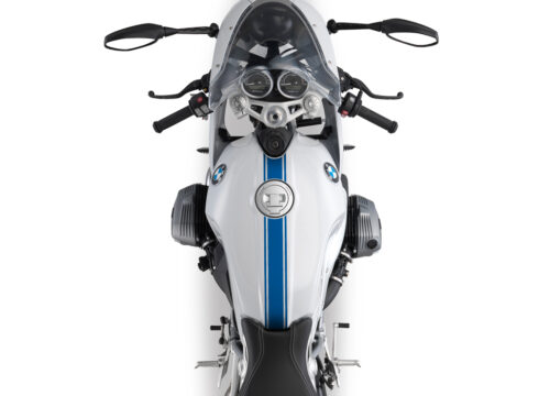 BKIT 3161 BMW RnineT Racer Top Tank Triple Line Stickers Kit Cobalt Blue 02