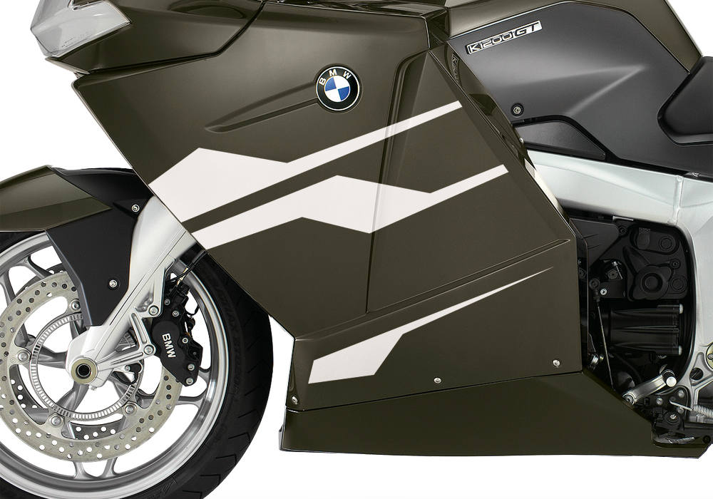 BKIT 3190 BMW K1200GT Magnesium Beige Metallic Stingray Series White Stickers Kit 02