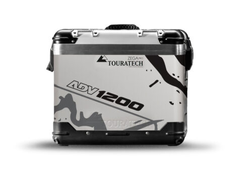 TSTI 3192 Touratech Zega Pro Aluminium Panniers Safari Series Grey Black Stickers Kit ADV1200
