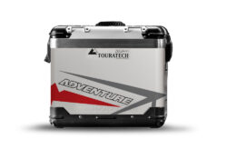 TSTI 3198 Touratech Zega Pro Aluminium Panniers Spike Series Grey Red Stickers Kit ADVENTURE