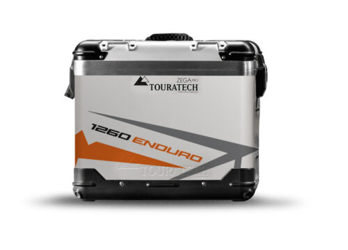 TSTI 3199 Touratech Zega Pro Aluminium Panniers Spike Series Grey Orange Stickers Kit 1260ENDURO