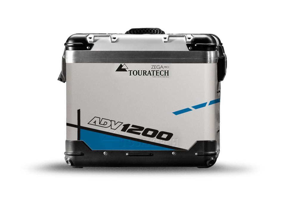 TSTI 3202 Touratech Zega Pro Aluminium Panniers Vector Series Blue Stickers Kit ADV1200