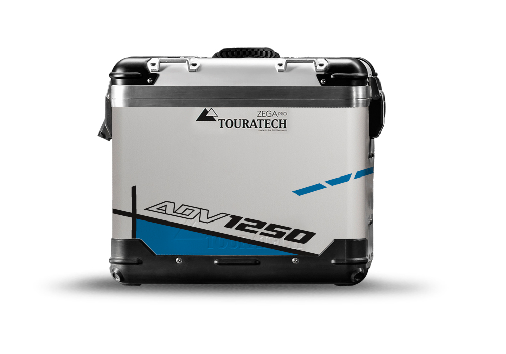 TSTI 3202 Touratech Zega Pro Aluminium Panniers Vector Series Blue Stickers Kit ADV1250