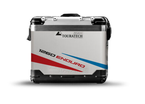 TSTI 3206 Touratech Zega Pro Aluminium Panniers Vivo Series Red Blue Stickers Kit 1260ENDURO