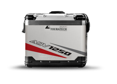 TSTI 3208 Touratech Zega Pro Aluminium Panniers Vivo Series Red Grey Stickers Kit ADV1250