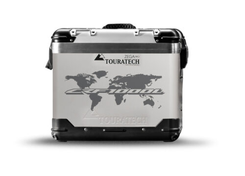 Touratech Zega Pro Side Panniers The Globe Grey Stickers Kit