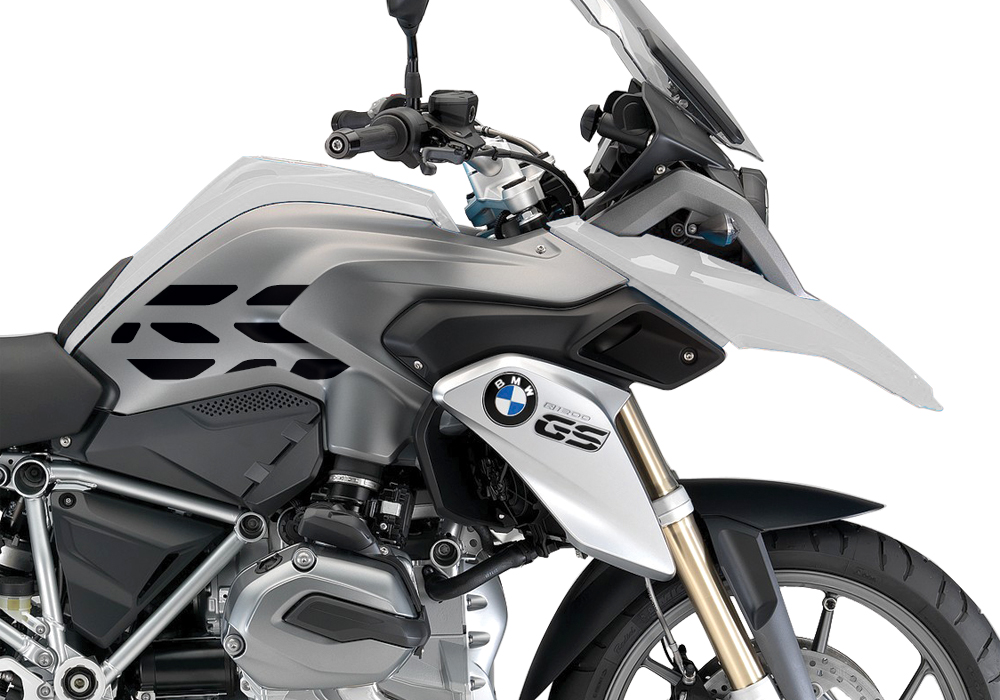 BSTI 3224 BMW R1200GS LC 2013 2016 Alpine White GS Lines Tank Stickers Black 02