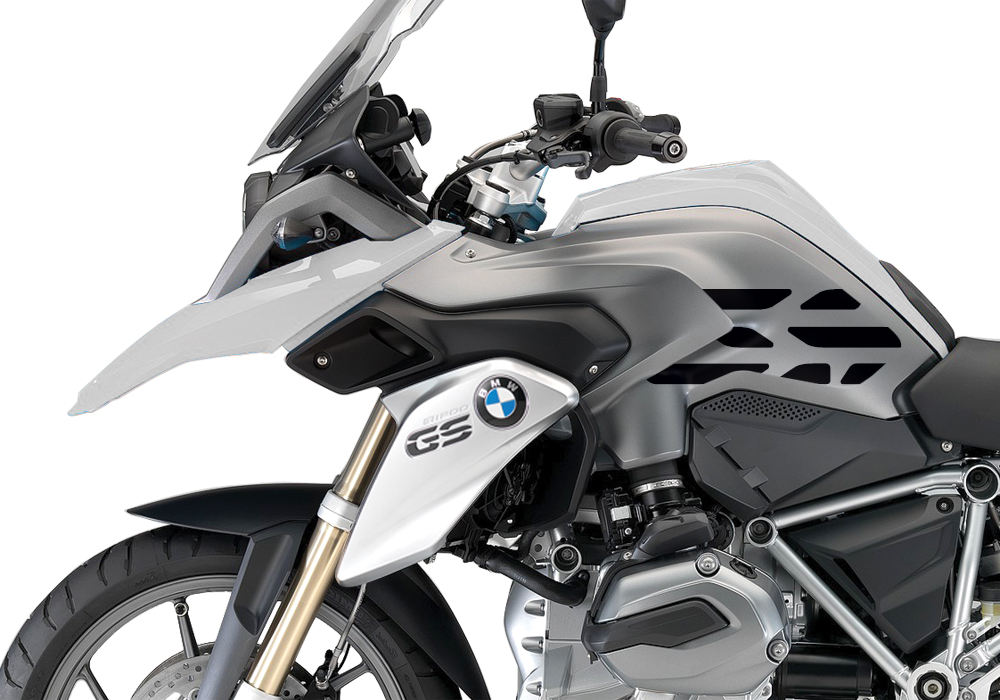BSTI 3224 BMW R1200GS LC 2013 2016 Alpine White GS Lines Tank Stickers Black 03