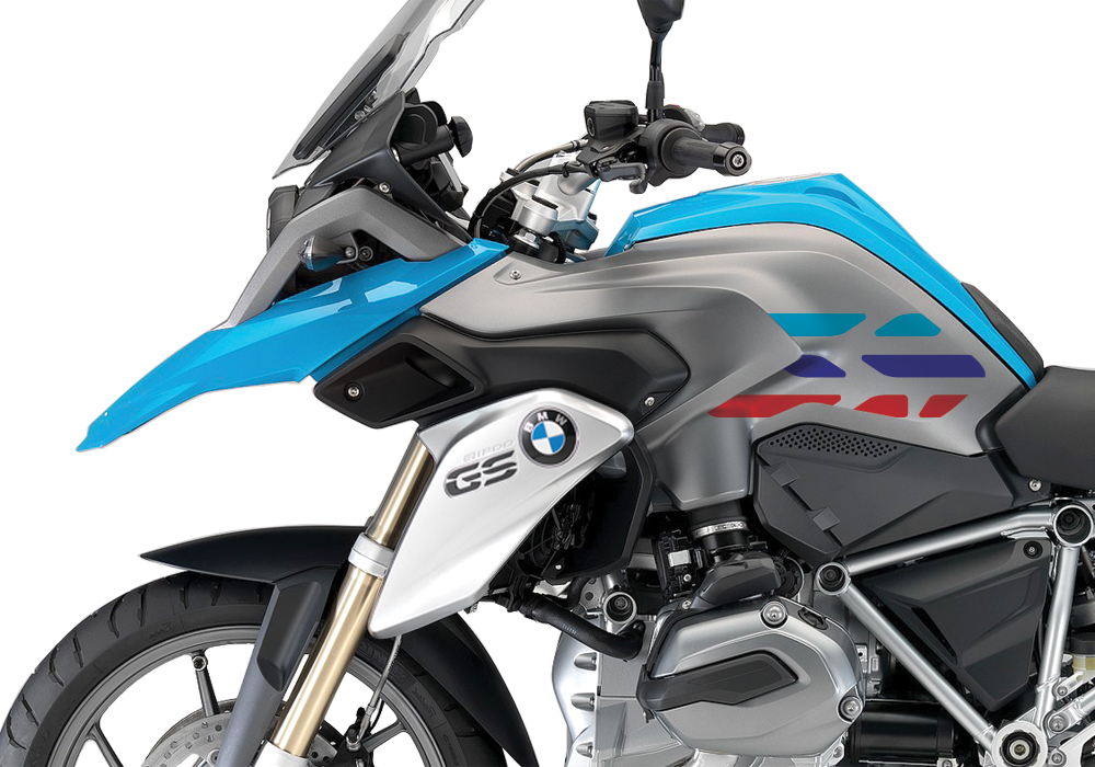 BSTI 3229 BMW R1200GS LC 2013 2016 Fire Blue GS Lines Tank Stickers Msport 03
