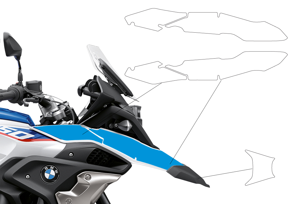 BPRF 3271 BMW R1250GS Style HP Standard Package Advanced Technology Protective Film 03