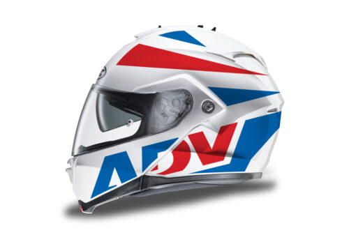 HEL 3268 HJC IS MAX II Helmet White Vivo Series Red Blue Stickers Kit 01