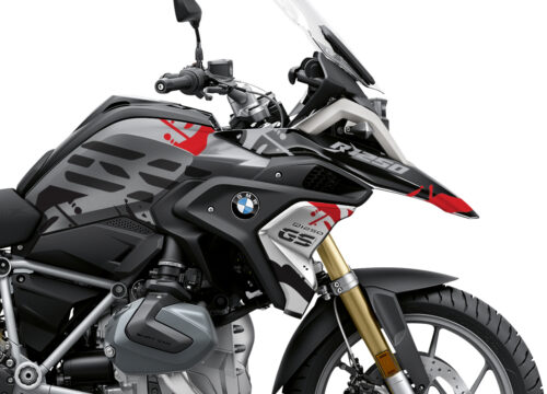 BKIT 3304 BMW R1250GS Black Storm Metallic Safari Red Black Stickers Kit 02