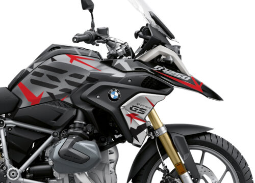 BKIT 3312 BMW R1250GS Black Storm Metallic Spike Red Black Stickers Kit 02
