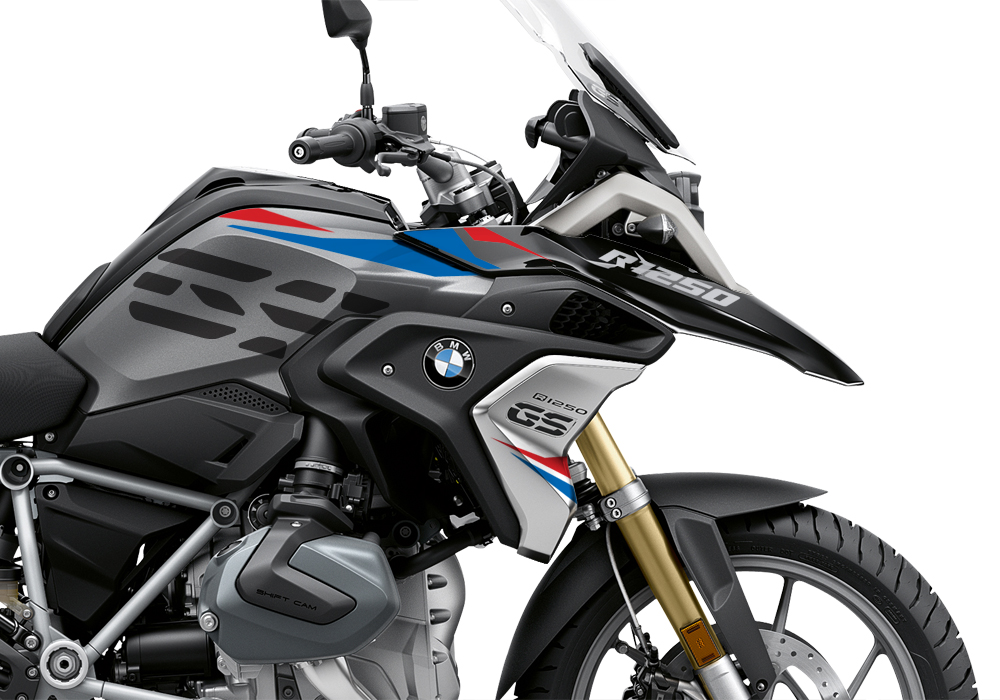BKIT 3319 BMW R1250GS Black Storm Metallic Stingray Red Blue Stickers Kit 02