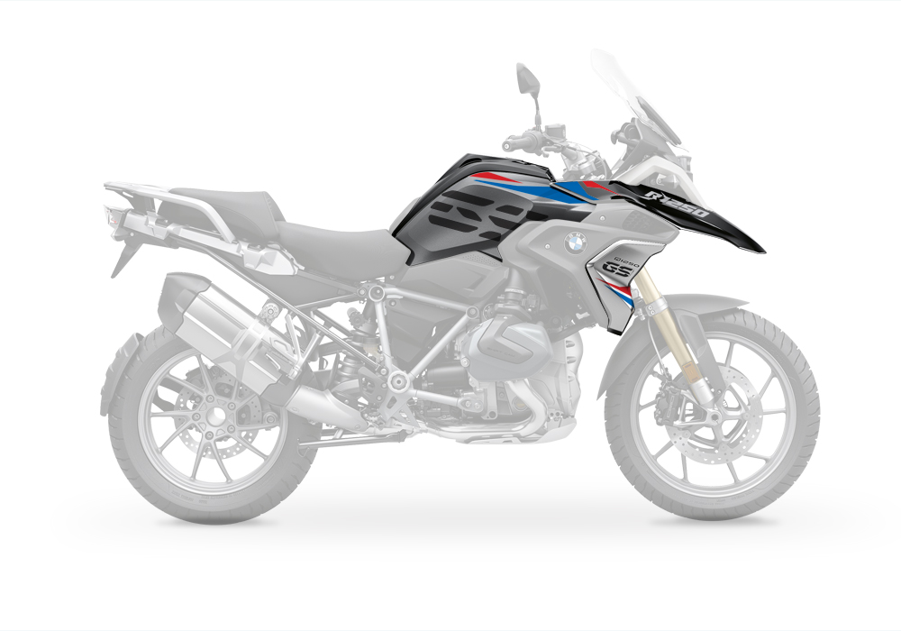 BKIT 3319 BMW R1250GS Black Storm Metallic Stingray Red Blue Stickers Kit 03