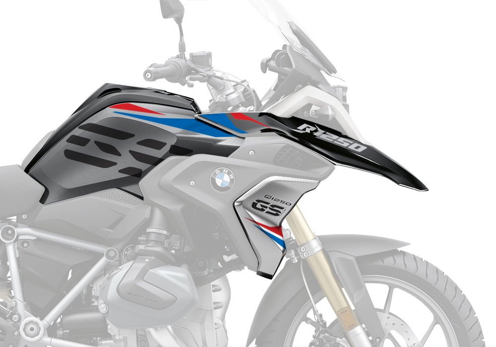 BKIT 3319 BMW R1250GS Black Storm Metallic Stingray Red Blue Stickers Kit 04