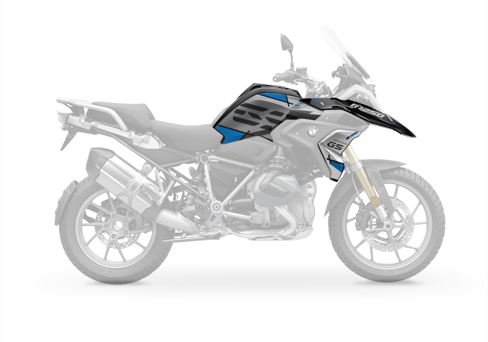 BKIT 3326 BMW R1250GS Black Storm Metallic Vector Blue Stickers Kit 03