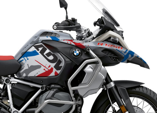 BKIT 3368 BMW R1250GS Adventure Ice Grey Safari Red Blue Stickers Kit 02