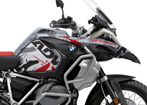 BKIT 3369 BMW R1250GS Adventure Ice Grey Safari Red Grey Stickers Kit 02