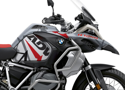 BKIT 3375 BMW R1250GS Adventure Ice Grey Spike Red Grey Stickers Kit 02