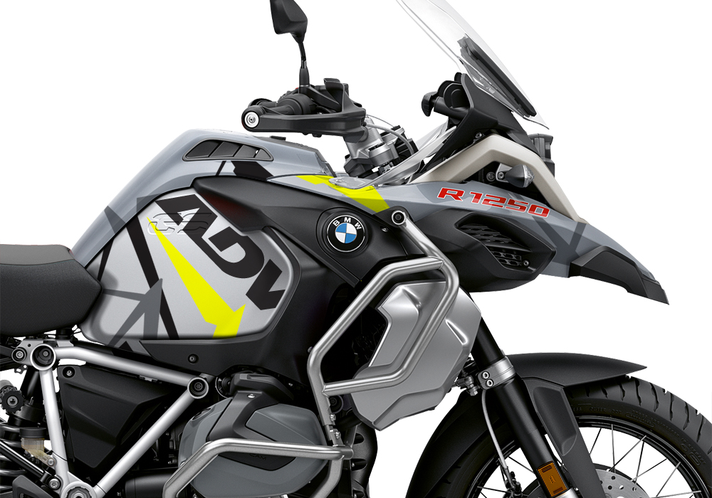 BKIT 3378 BMW R1250GS Adventure Ice Grey Spike Grey Fluo Yellow Stickers Kit 02