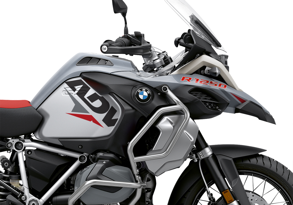 BKIT 3386 BMW R1250GS Adventure Ice Grey Velos Red Grey Stickers Kit 02