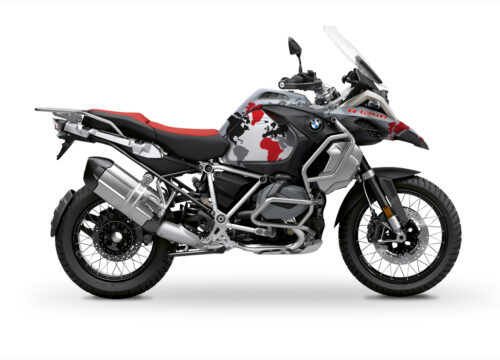 BKIT 3398 BMW R1250GS Adventure Ice Grey The Globe Red Grey Black Stickers Kit 01